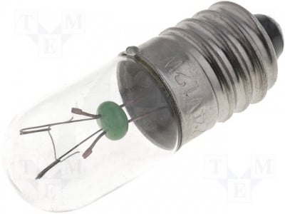 Лампа LAMP-E10/24/50 Лампа с нажежаема жичка: стандартна; 24V; 1,2W; E10; цилиндричен